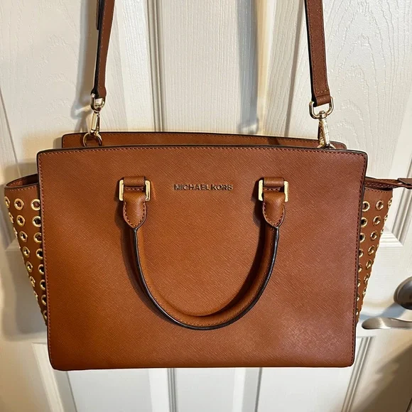 Michael Kors Bags Michael Kors Salma Leather Satchel Shoulder